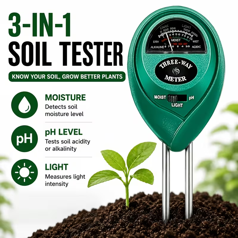 Medidor de Solo 3 em 1 (Medido - Plant Parent Tools avaliação e preço